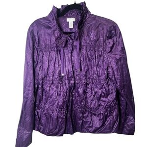 Chico’s size 2 purple jacket in excellent condition like new